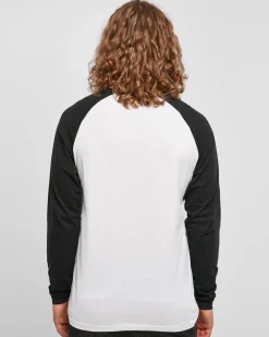 Black star chest raglan pitkähihainen - Valkoinen/Musta