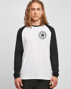 Black star chest raglan pitkähihainen - Valkoinen/Musta