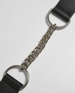 Chain keinonahkavyö - Musta