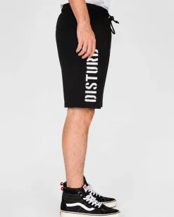 Disturb collegeshortsit - Musta/Valkoinen