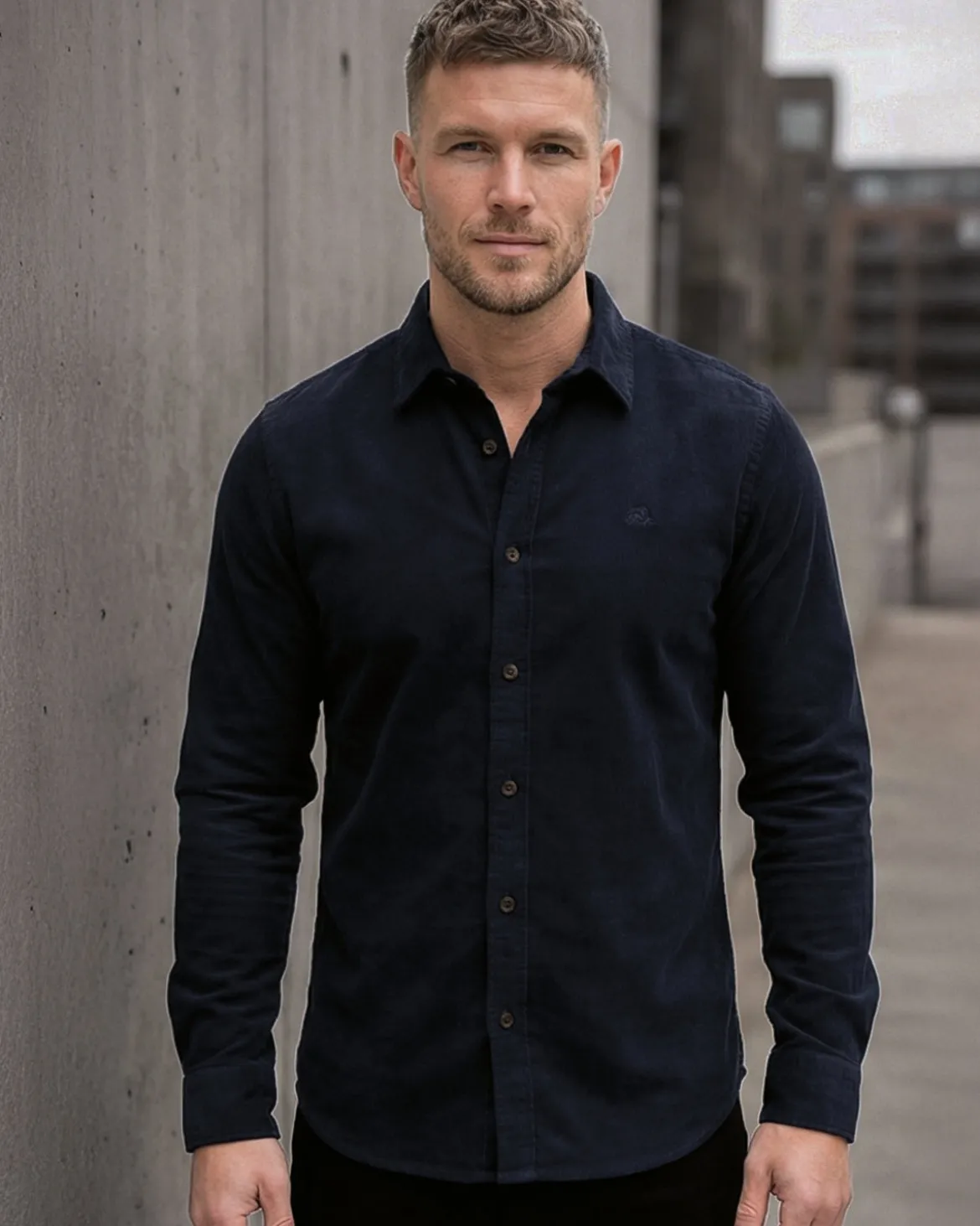 Dustin kauluspaita - tummansininen