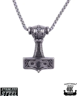Eternity Knotwork Thor's Hammer kaulakoru - Teräs