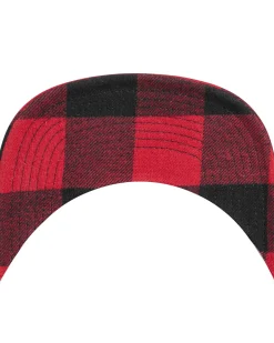 Flanelli snapback - Musta/Punainen