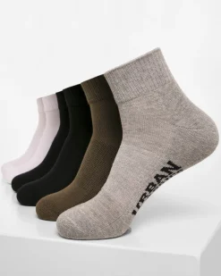 High sneaker sukat 6-pack - Musta/Valkoinen/Harmaa/Khaki