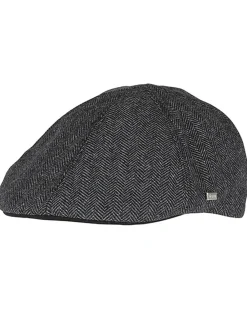 Macon 56 Herringbone flat cap - Harmaa