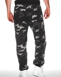 Naval collegehousut - Musta Camo/Valkoinen