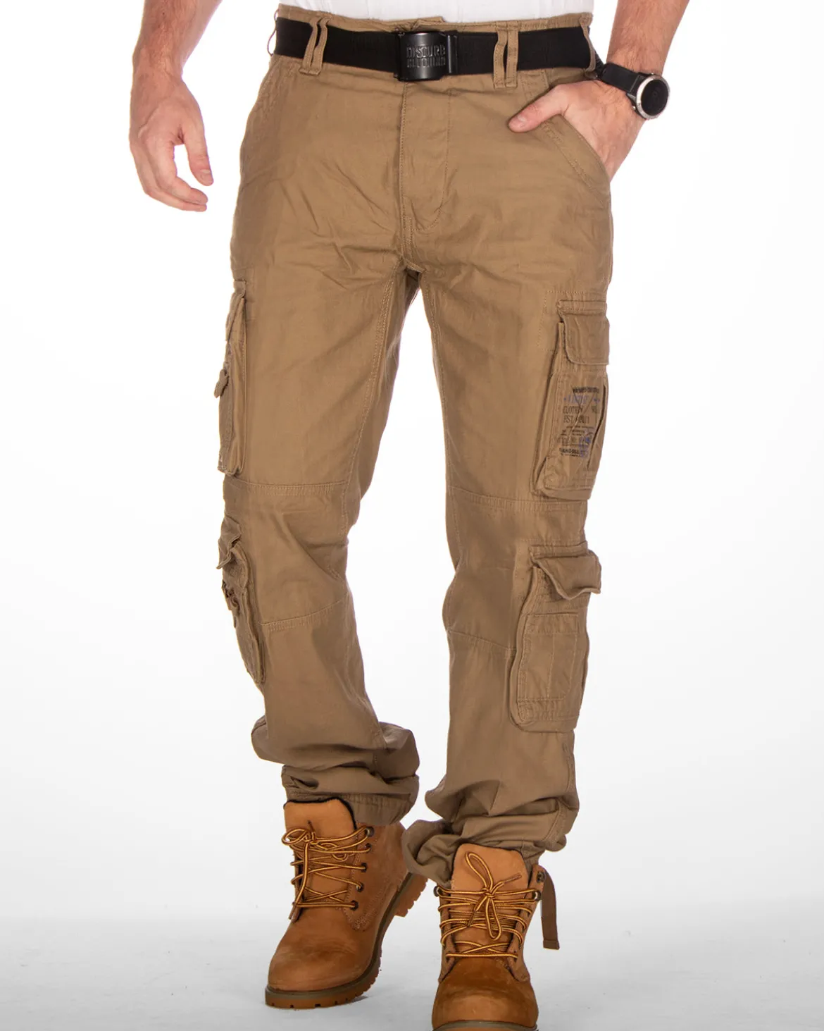 Pure slim reisitaskuhousut - Beige