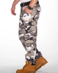 Pure slim reisitaskuhousut - Valkoinen camo
