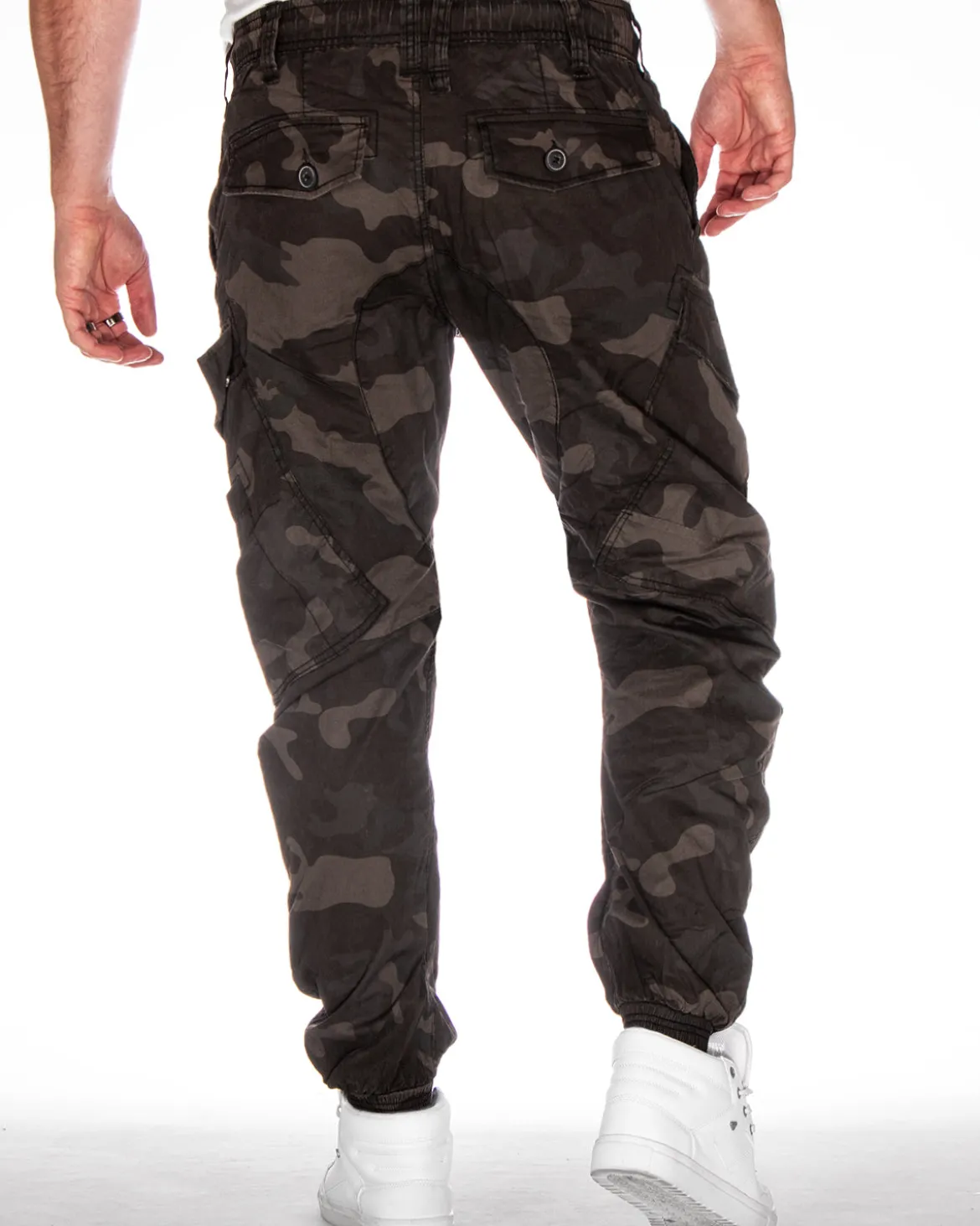 Ray vintage reisitaskuhousut - Tumma camo