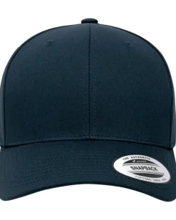 Retro cotton blend snapback - Tummansininen