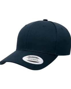 Retro cotton blend snapback - Tummansininen