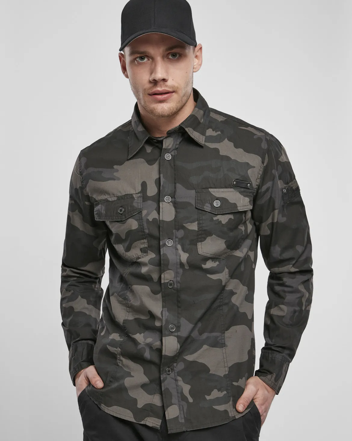Slim worker kauluspaita - Tumma camo