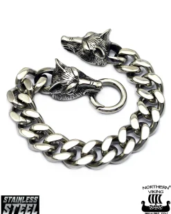 Steel Chain Wolf Head rannekoru - Teräs