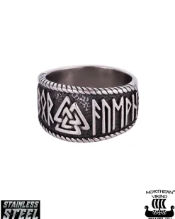 Steel Valknut sormus - Teräs