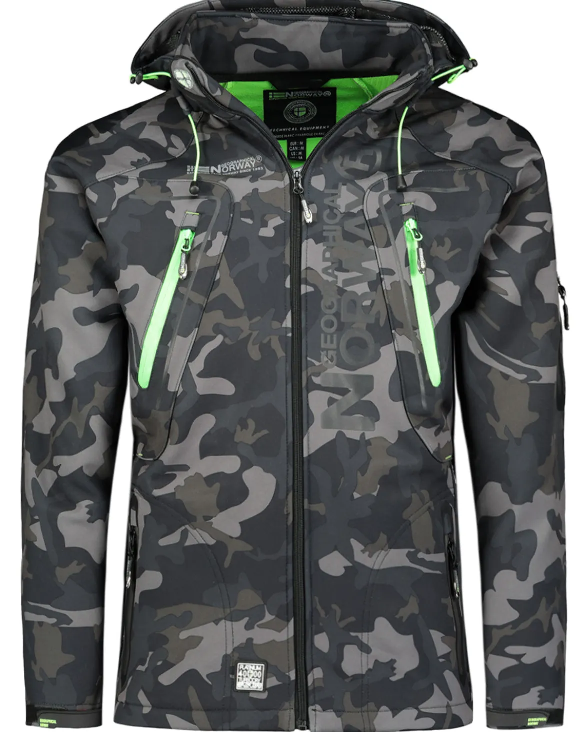 Techno softshelltakki - Camo/Vihreä