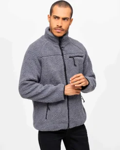Teddyfleece takki - Harmaa