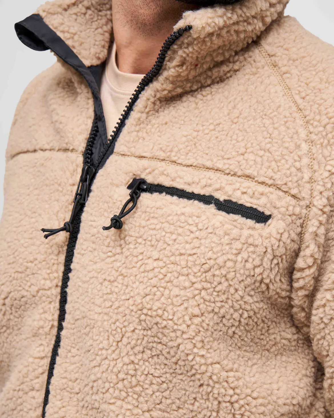 Teddyfleece takki - Kameli